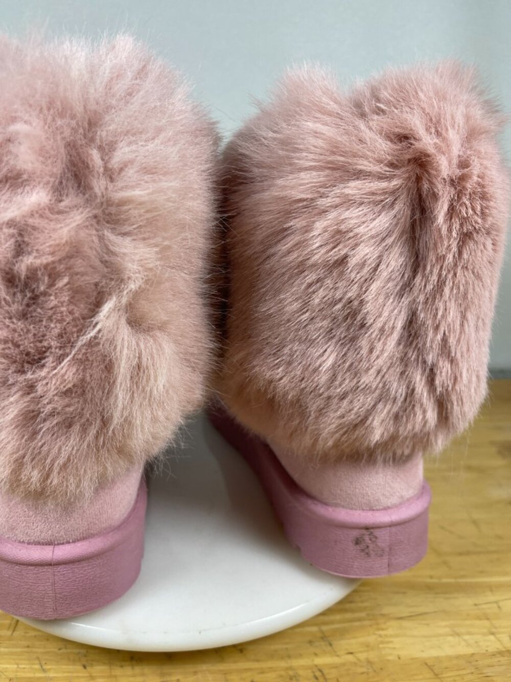 White Mountain Shanay Pink Faux Fur Boots Womens Size 9 Winter - Picture 3 of 11